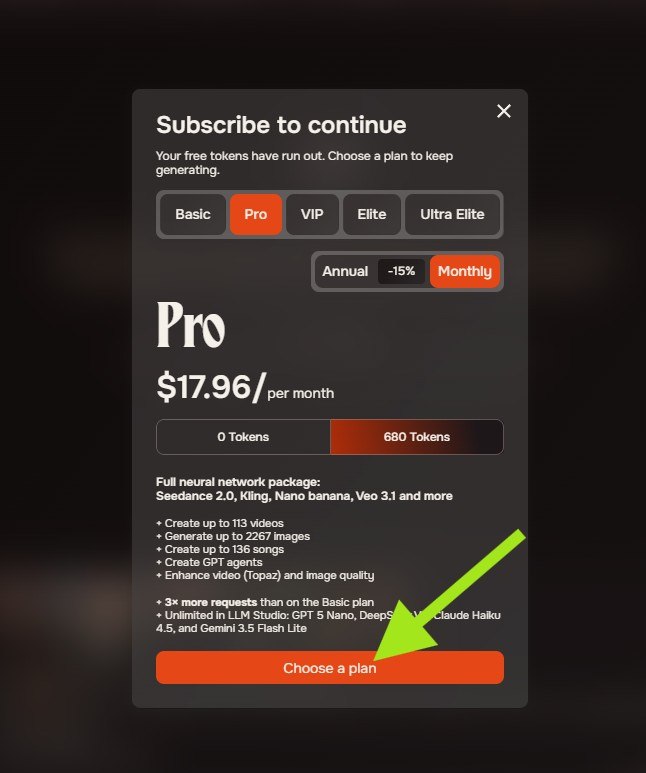Subscribe to continue — Pro plan